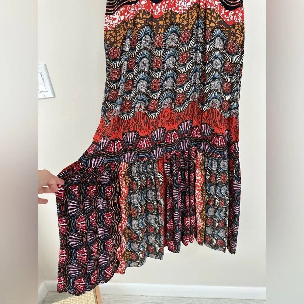 Corey Lynn Calter Doriane Maxi Dress Medium Anthropologie Tiered Boho Festival - Picture 6 of 9